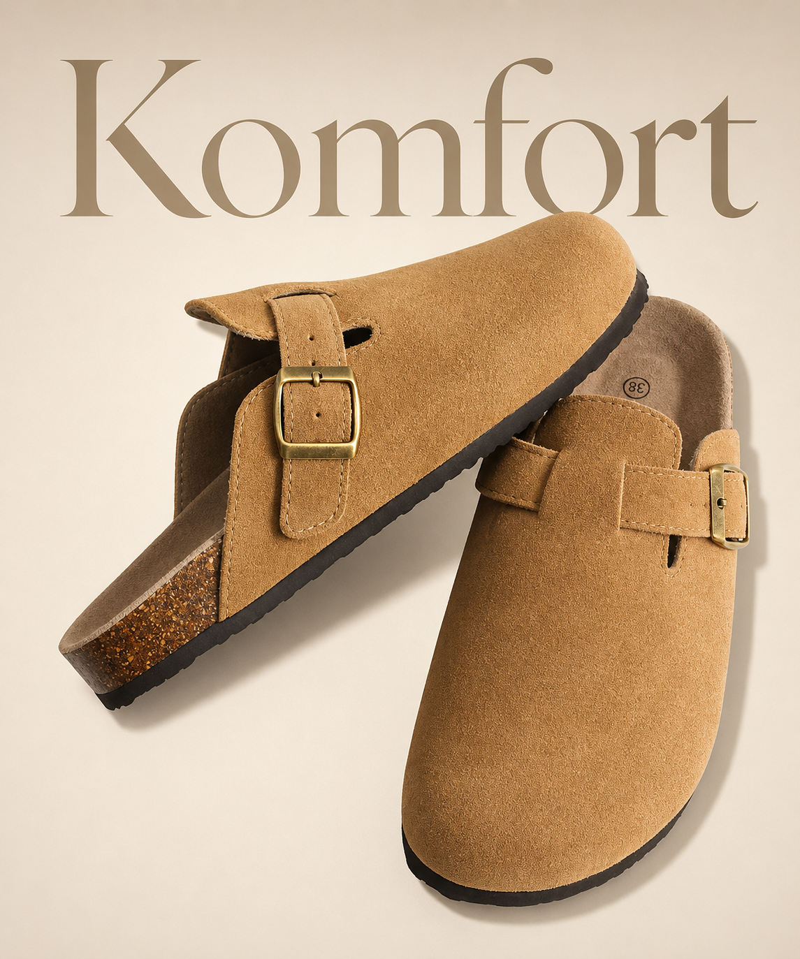 Zamszowe Klapki Premium Komfort