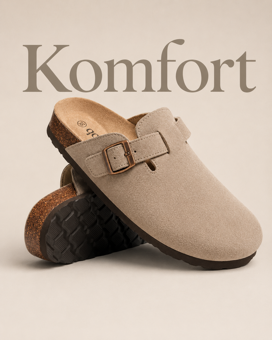 Zamszowe Klapki Premium Komfort