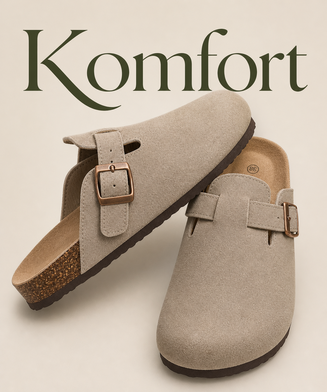 Zamszowe Klapki Premium Komfort