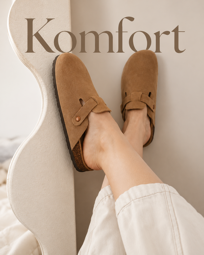 Zamszowe Klapki Premium Komfort